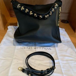 Stuart Chelsea Pebbled Leather Hobo Bag